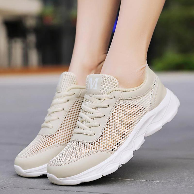 Tech Office Pictures - ฤดูร้อน Breathable รองเท้าผ้าใบผู้หญิงตาข่ายผู้หญิงกีฬารองเท้าน้ําหนักเบารองเท้าผู้หญิง T ใหม่ 2019