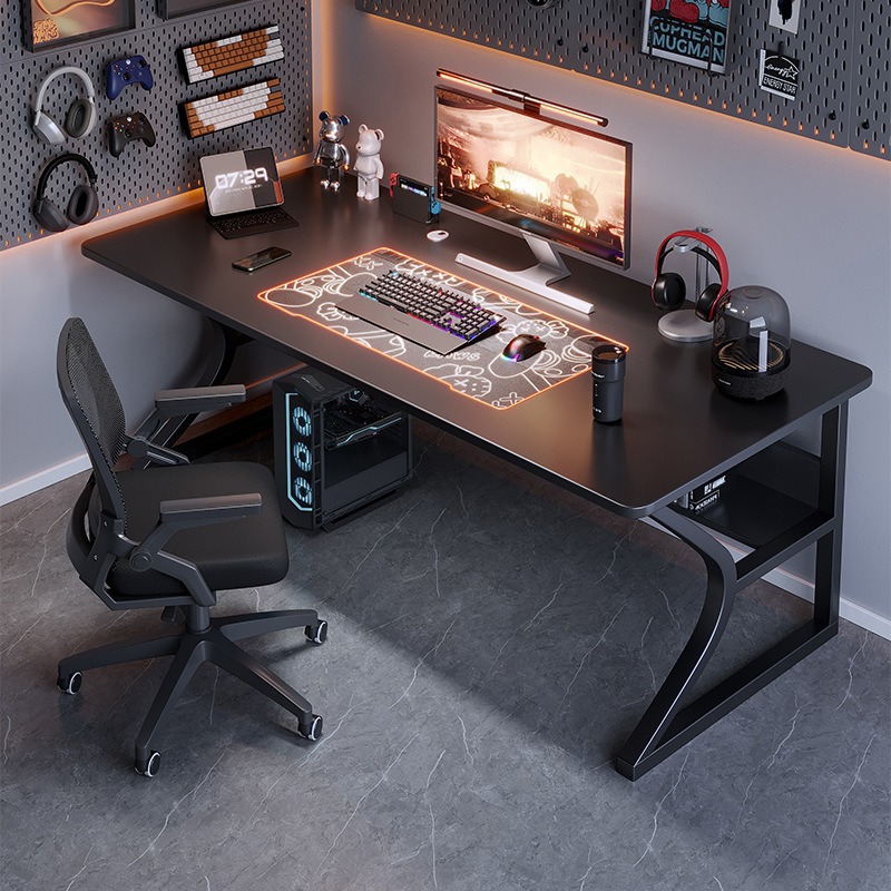 Office Tech Design - โต๊ะคอมพิวเตอร์สไตล์โมเดิร์นที่มีความรู้สึกทันสมัย ดีไซน์เรียบง่ายสไตล์มินิมอล โต๊ะเล่นเกม โต๊ะเขียนหนังสือ เฟอร์นิเจอร์สำนักงานในห้องนอน Pbtfans