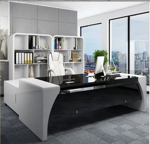 Office Tech Design - โต๊ะทำงานผู้บริหารดีไซน์ทันสมัยไฮเทคสำหรับสำนักงานผู้บริหาร