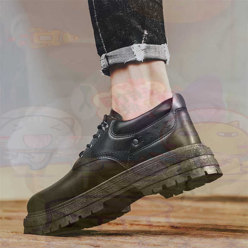 Office Tech Design - Dark Natural หนังแฟชั่น Trainers เทนนิสรองเท้าผ้าใบผู้ชายรองเท้าแฟชั่นรองเท้าผ้าใบคุณภาพกีฬาราคาต่ําสุขภาพ