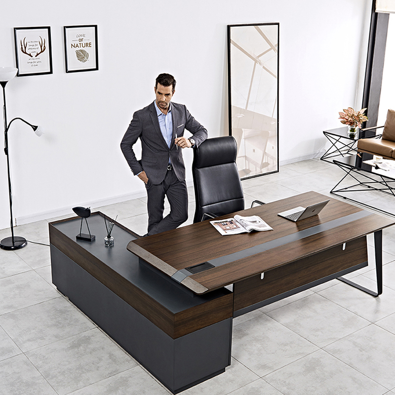 Office Tech Design - โต๊ะทำงานสำนักงานไม้หรูหราทันสมัย ดีไซน์สำหรับผู้บริหารระดับสูง เทคโนโลยีขั้นสูง โต๊ะผู้บริหาร เฟอร์นิเจอร์สำนักงาน