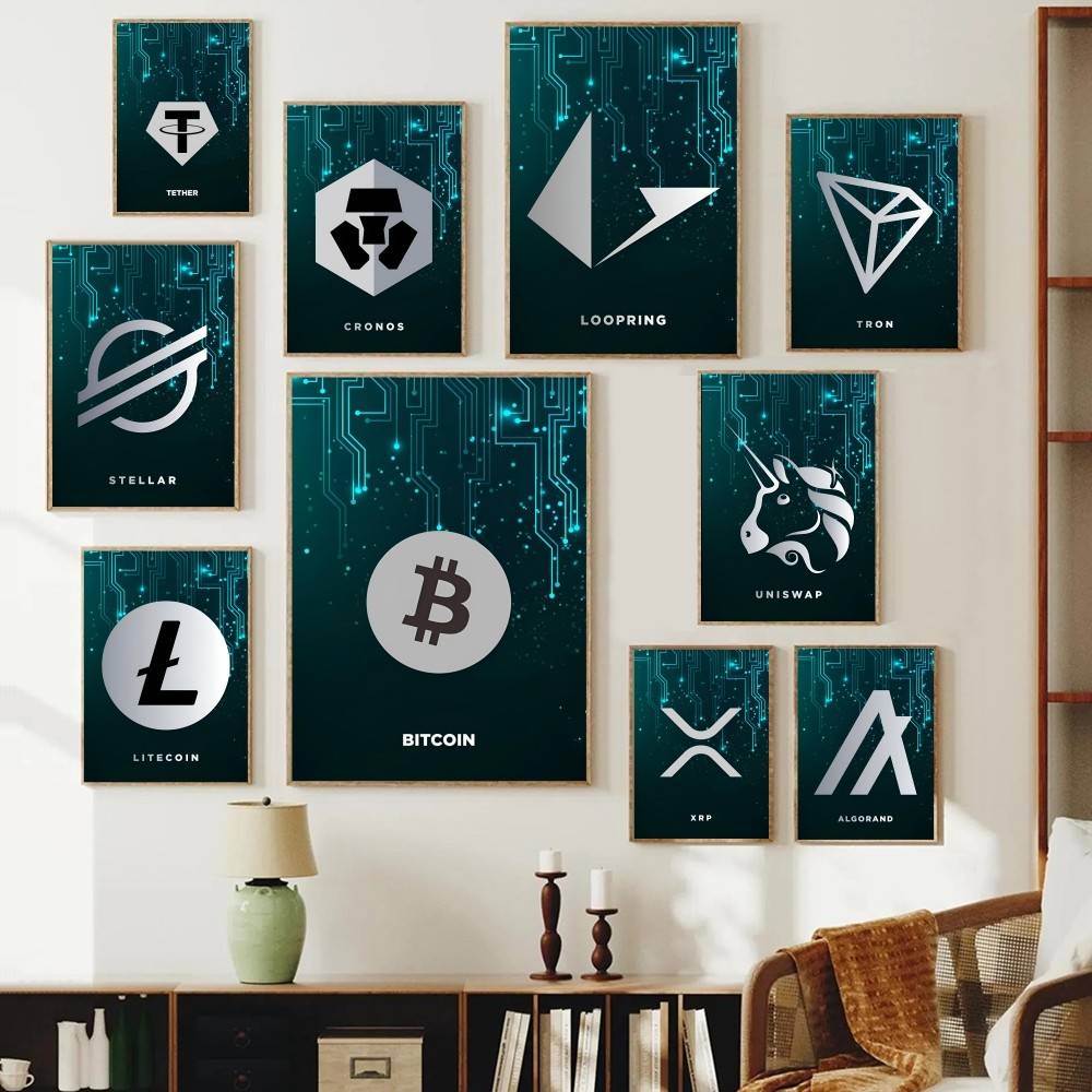 โปสเตอร์ลายวงจรเทคโนโลยี สัญลั - Office Tech Logo บทวิจารณ์และราคา