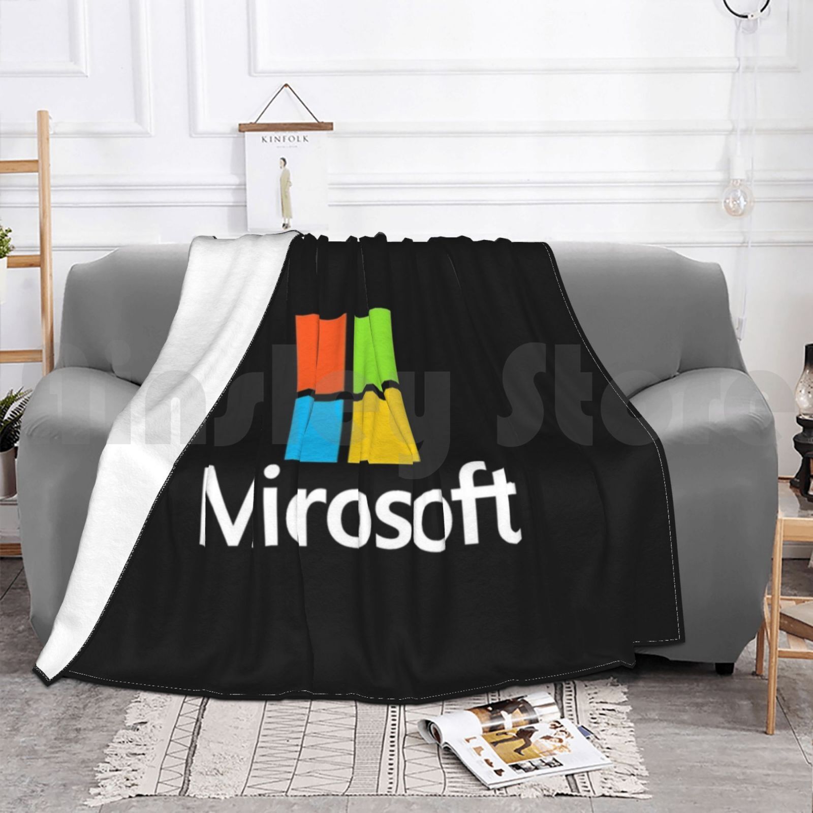 ผ้าห่มลายไมโครซอฟท์ แฟชั่น โลโ - Office Tech Logo บทวิจารณ์และราคา